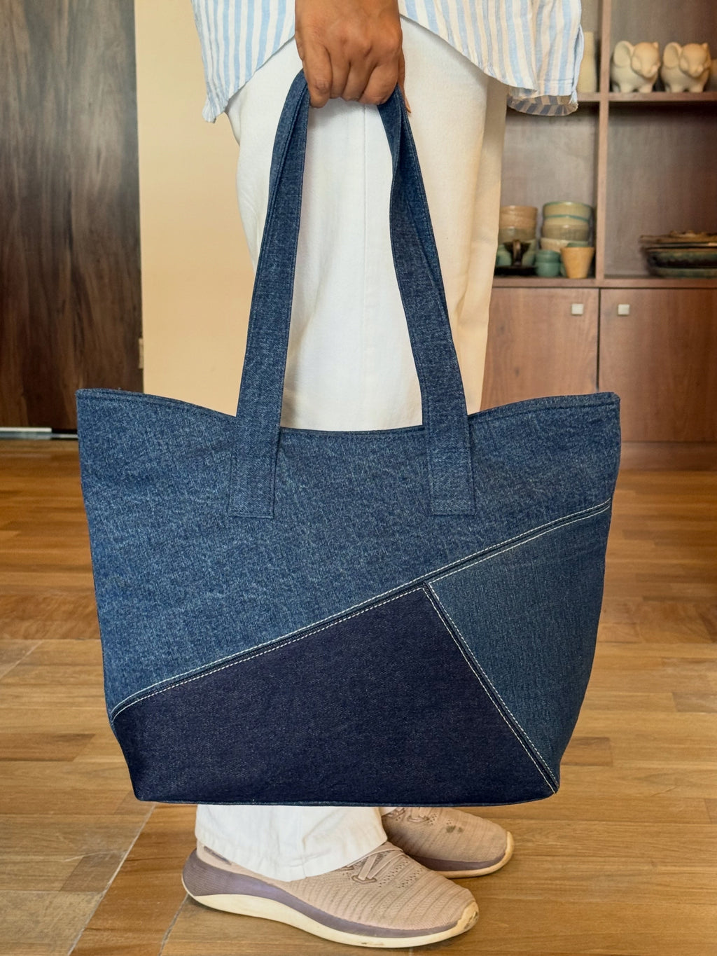 Denim Collage Tote