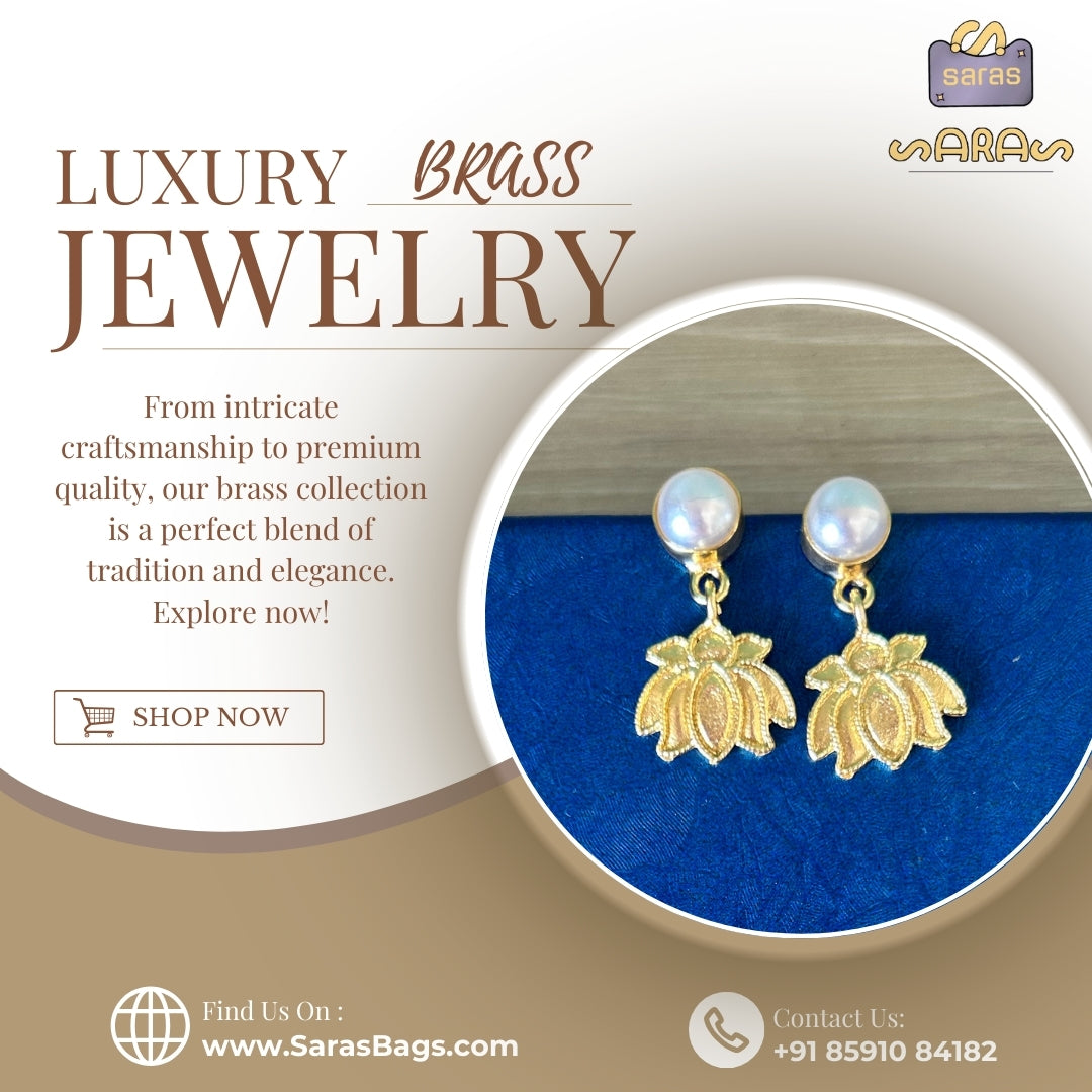 Earrings 	Lotus Pearl