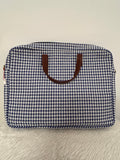 Blue & White Chequered Laptop Bag