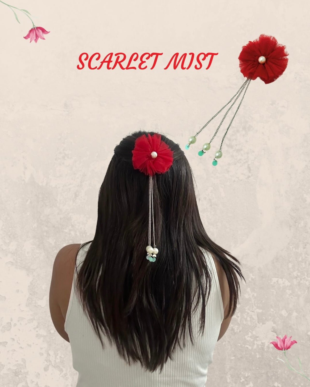 Scarlet Mist – Hair Accessory