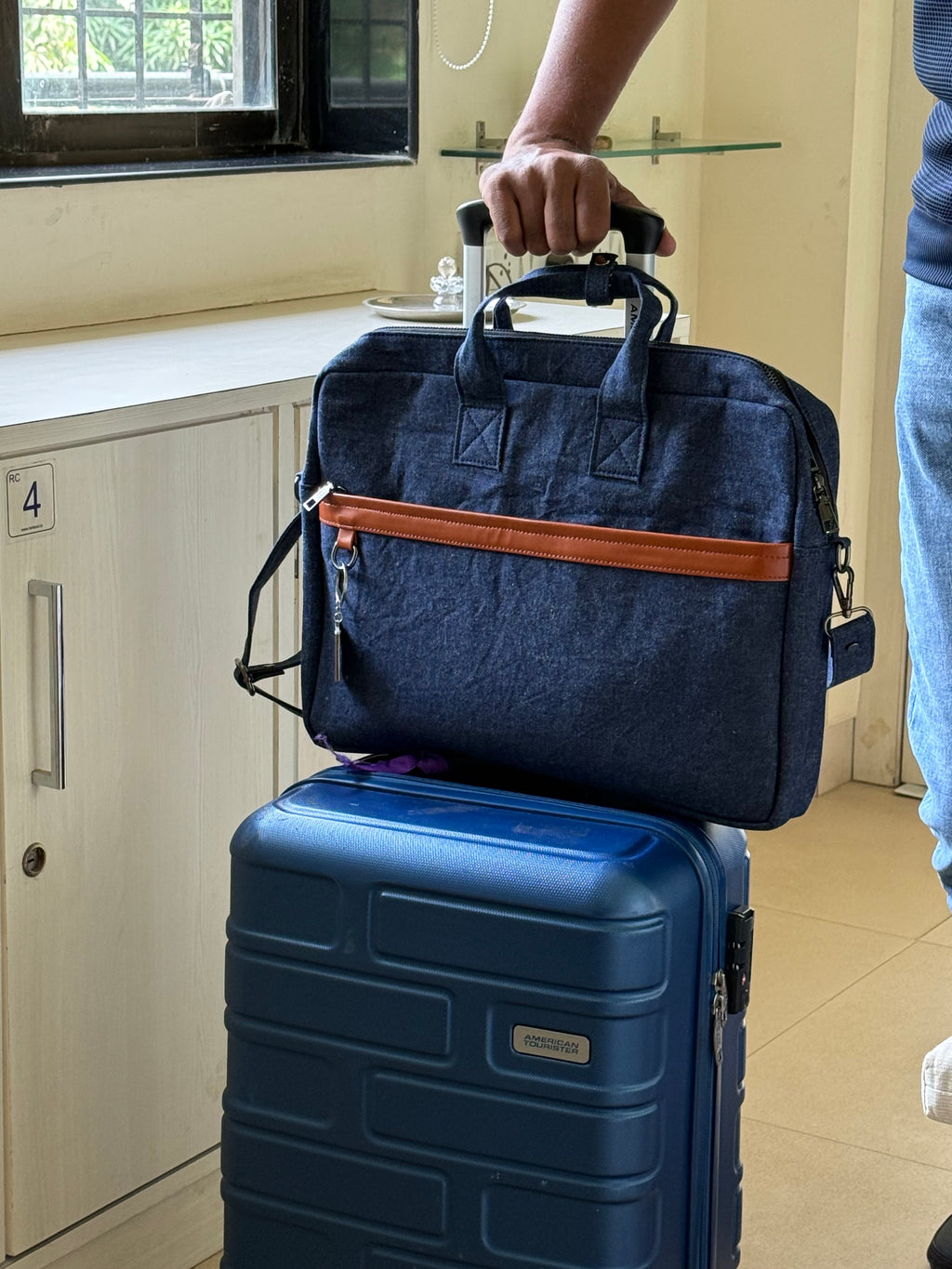 Denim Unisex Laptop Bag