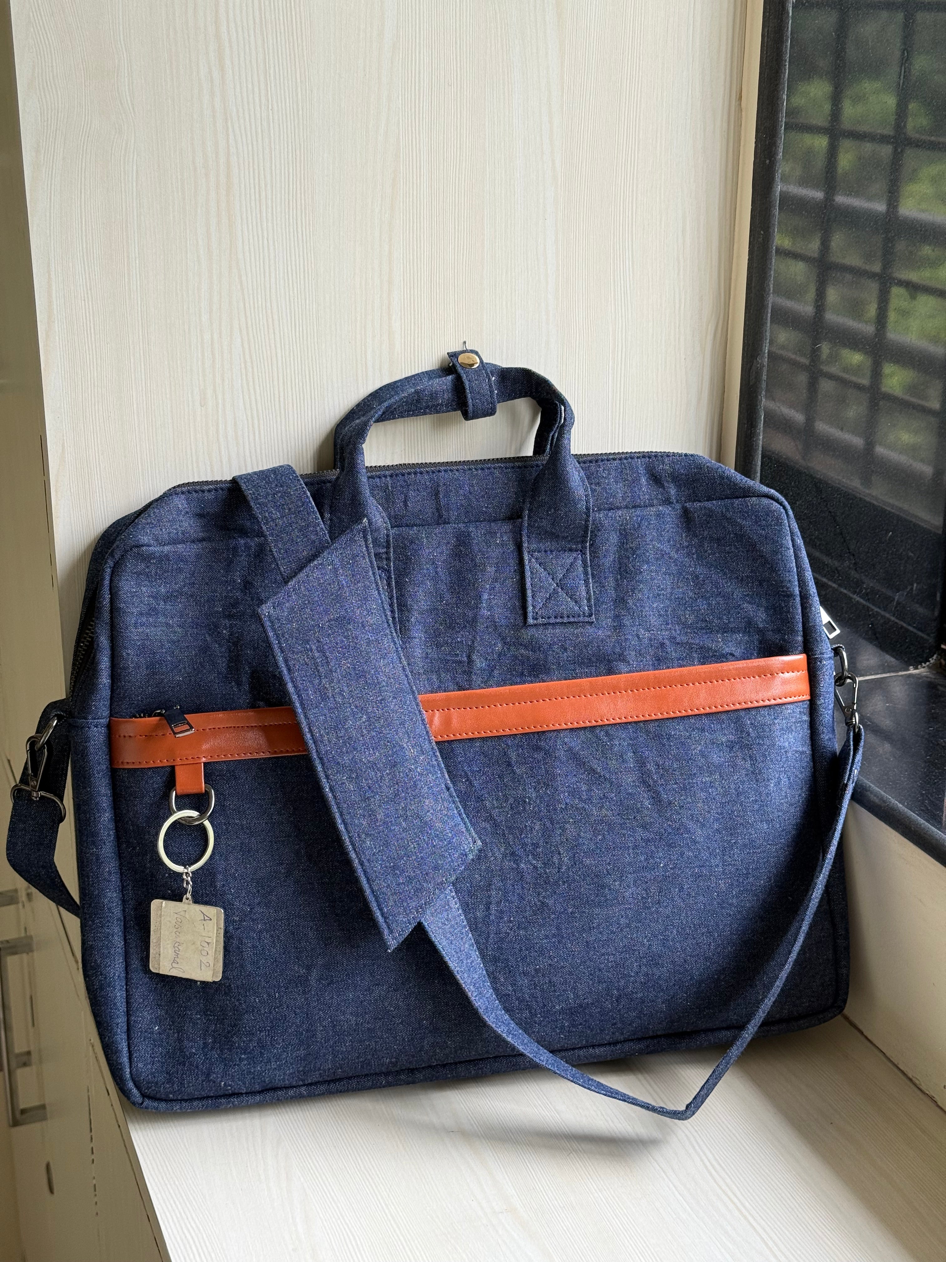 Denim Unisex Laptop Bag