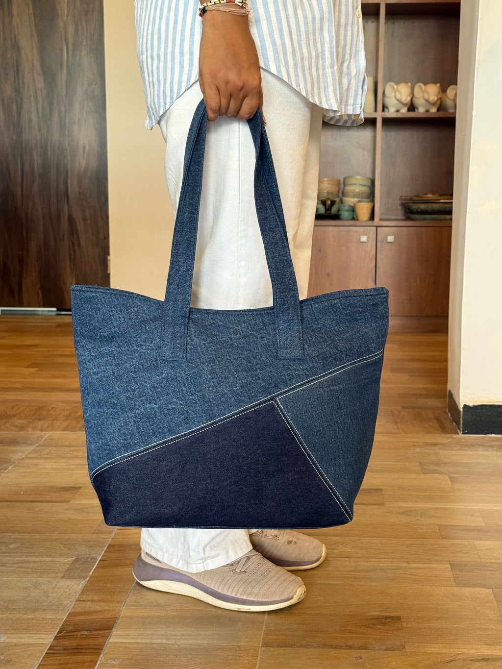 Denim Collage Tote