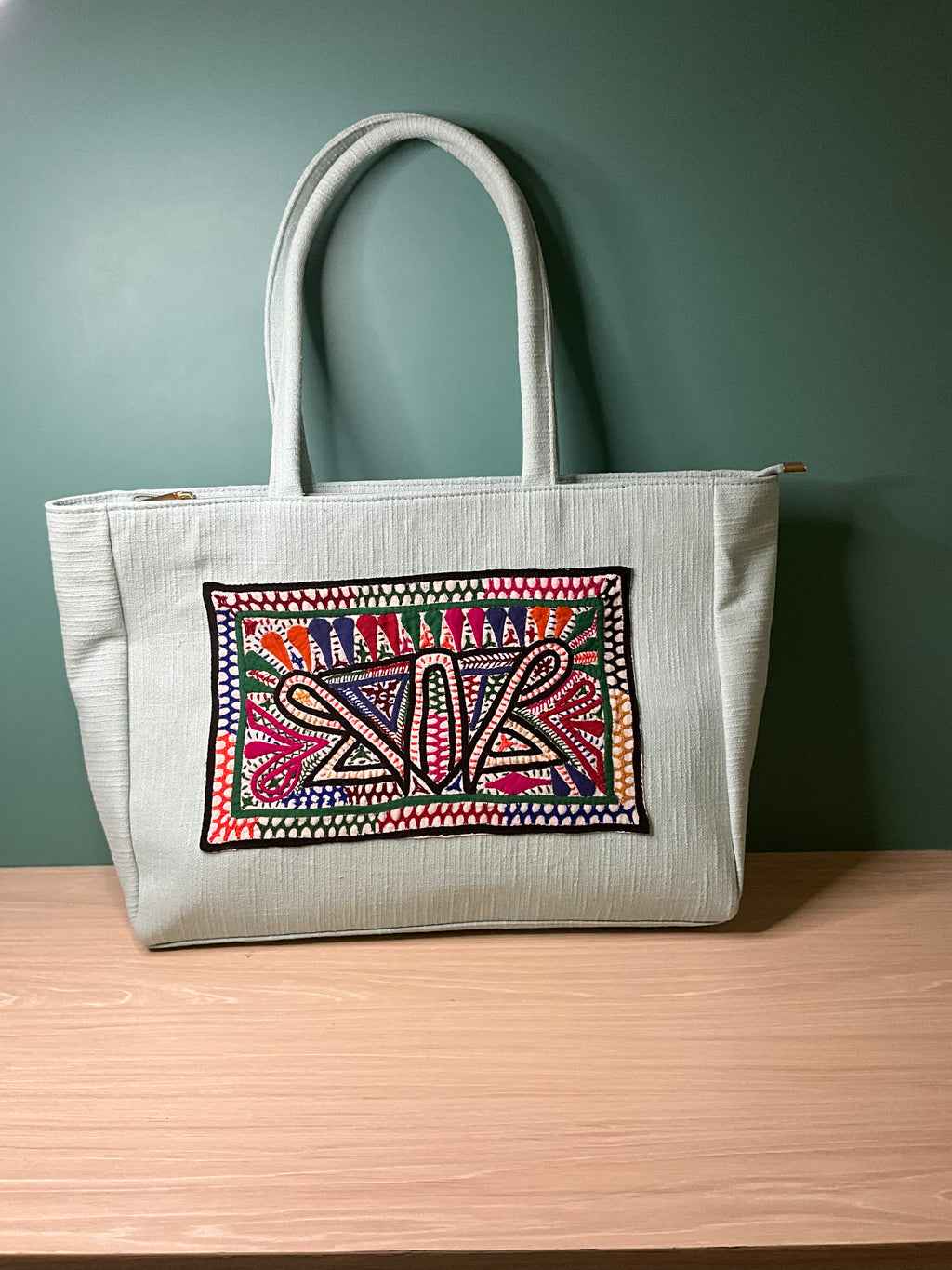 Appliqué Patchwork tote bag