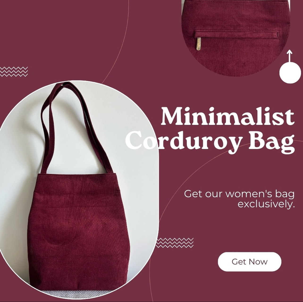 Corduroy Tote Bag