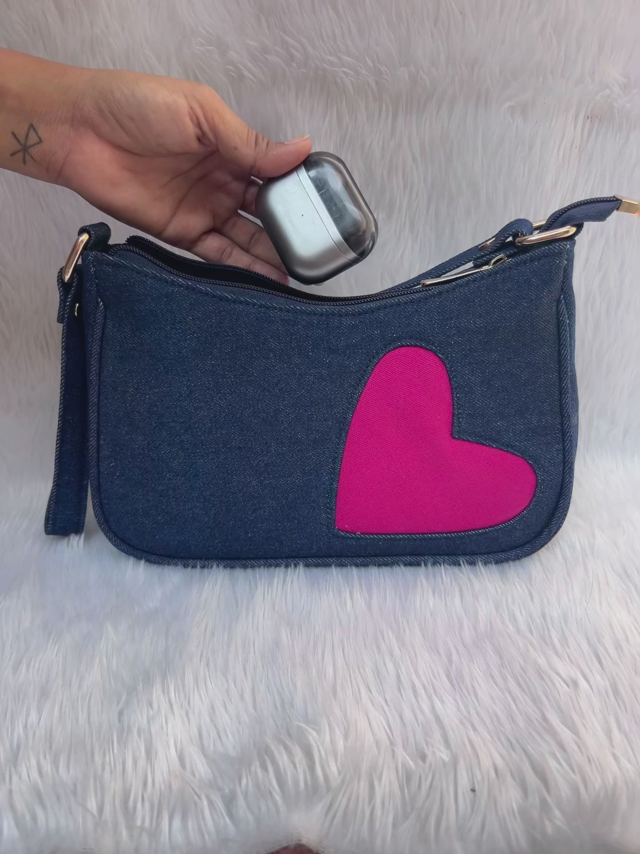 Denim 'Self Chosen' Sling Bag