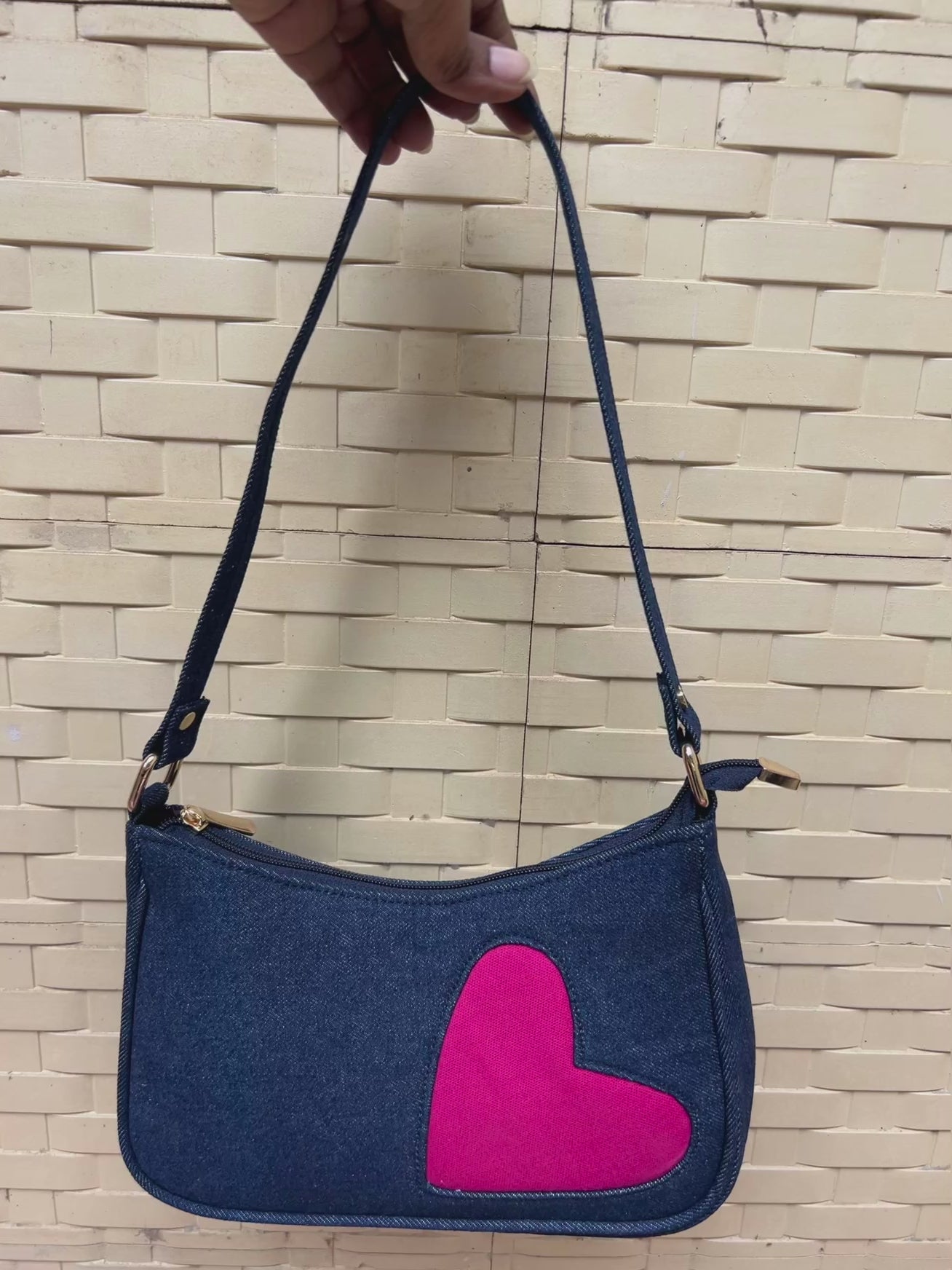 Denim 'Self Chosen' Sling Bag